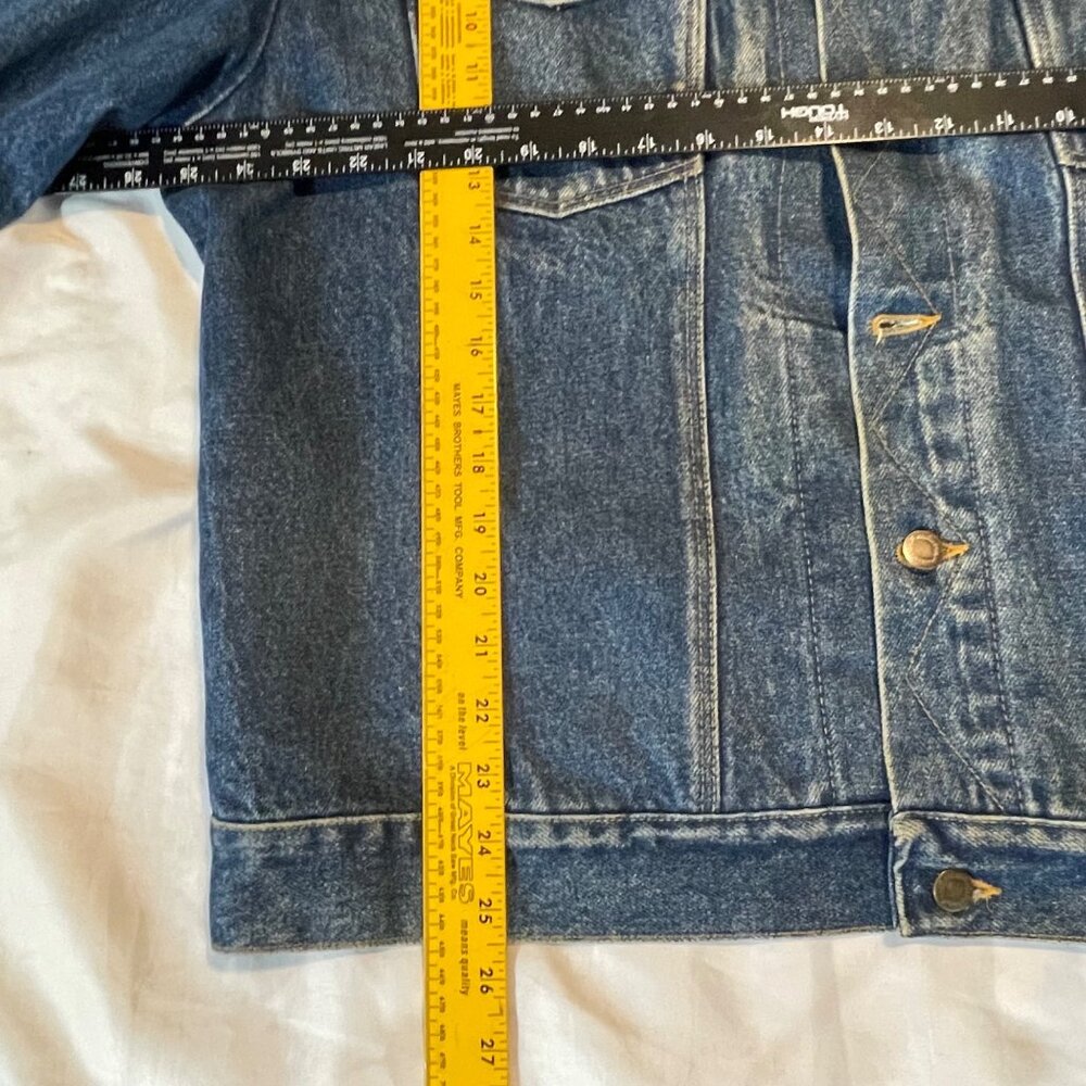 Vintage Elvis Presley Blue Jean Denim Jacket Unique Vibrant Back Print XL - Picture 11 of 16